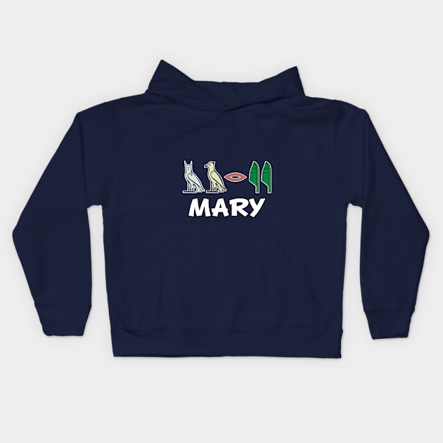 MARY-American names in hieroglyphic letters,  a Khartouch Kids Hoodie by egygraphics